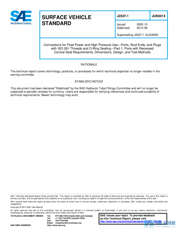 SAE J 2337/1 Series PDF
