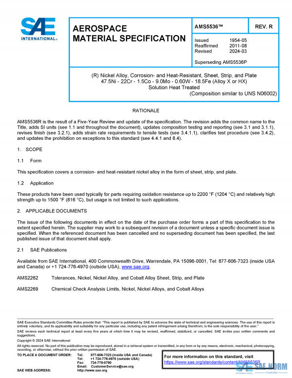 SAE AMS 5536 Series PDF