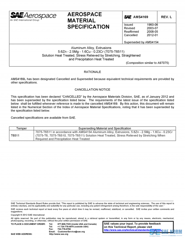 SAE AMS 4169 Series PDF