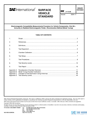SAE J 1113/28 Series PDF