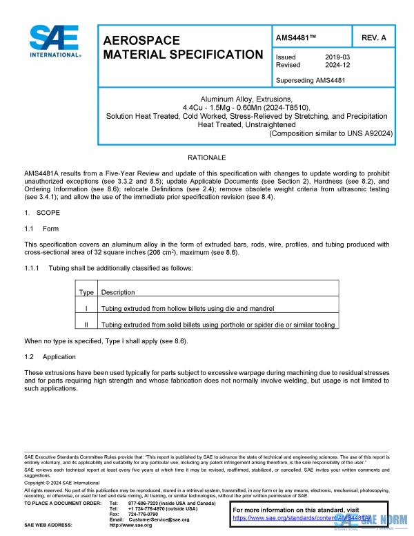 SAE AMS 4481 Series PDF