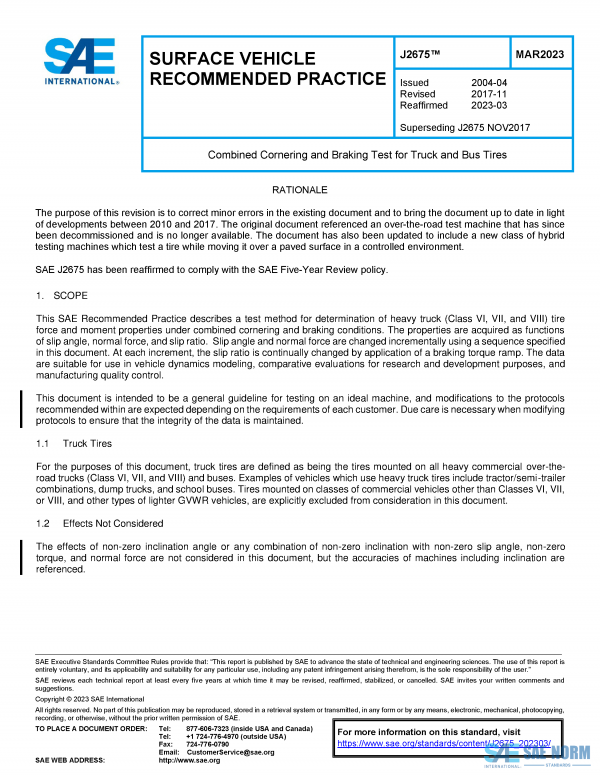 SAE J 2675 Series PDF
