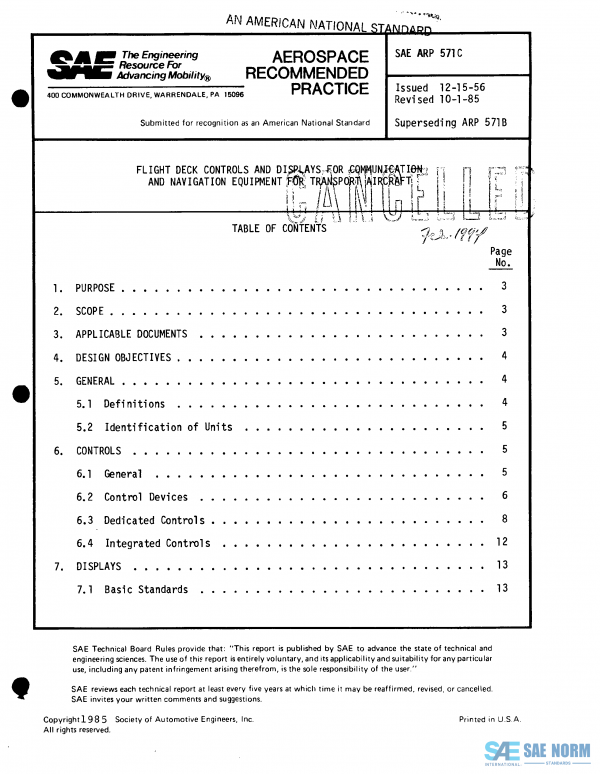 SAE ARP 571 Series PDF