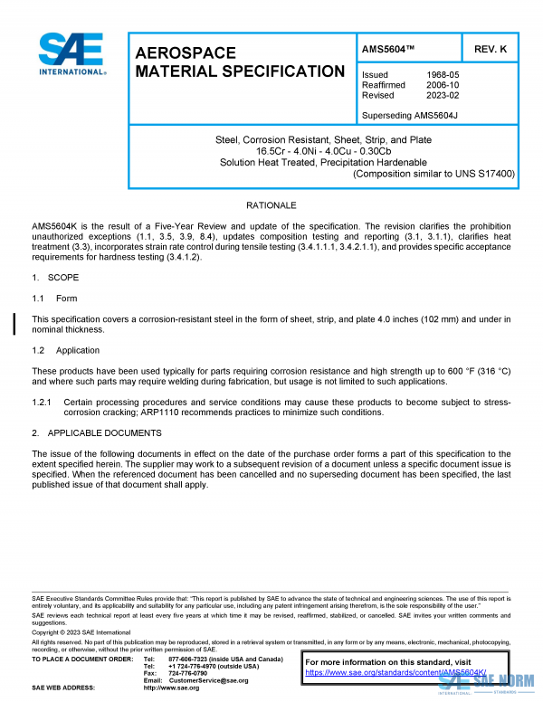 SAE AMS 5604 Series PDF