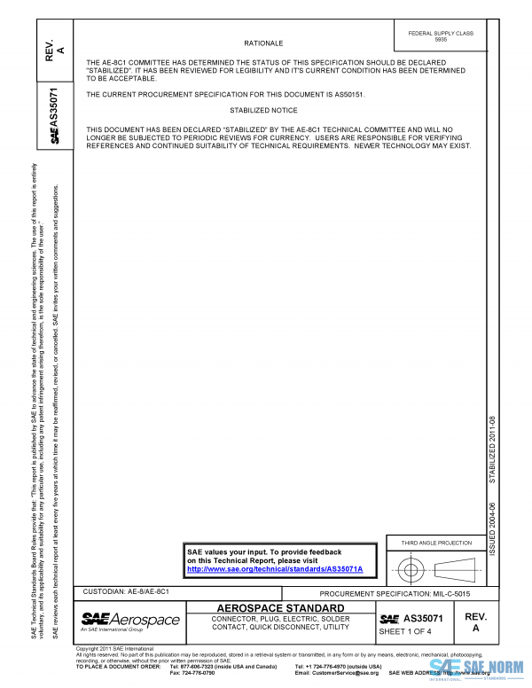 SAE AS 35071 Series PDF