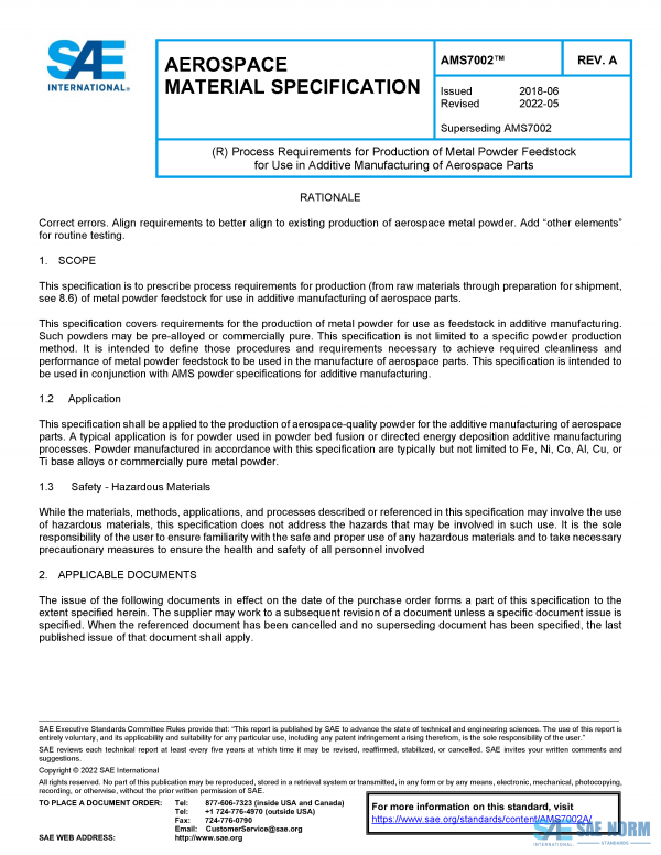 SAE AMS 7002 Series PDF