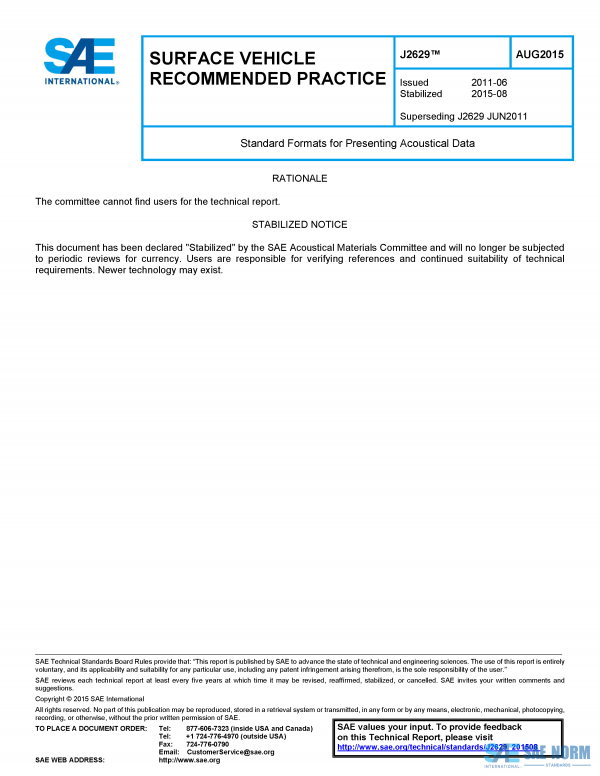 SAE J 2629 Series PDF
