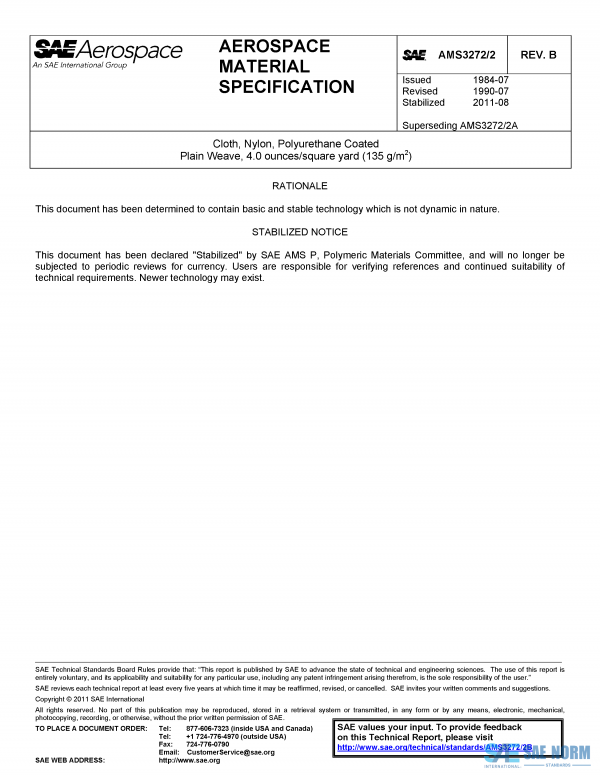 SAE AMS 3272/2 Series PDF
