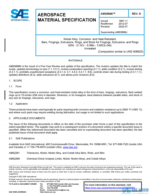 SAE AMS 5666 Series PDF