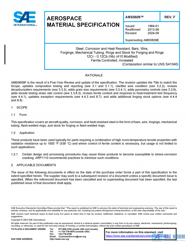 SAE AMS 5609 Series PDF