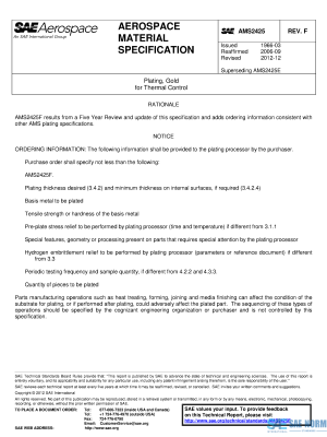 SAE AMS 2425 Series PDF