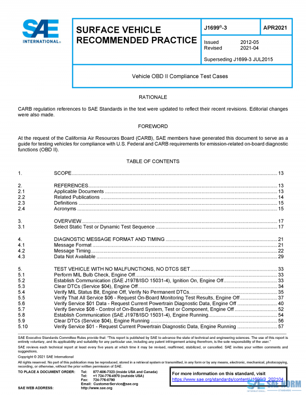 SAE J 1699/3 Series PDF