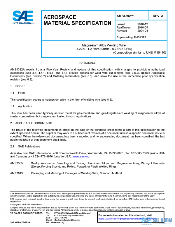 SAE AMS 4392 Series PDF