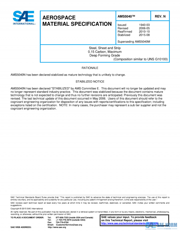 SAE AMS 5040 Series PDF