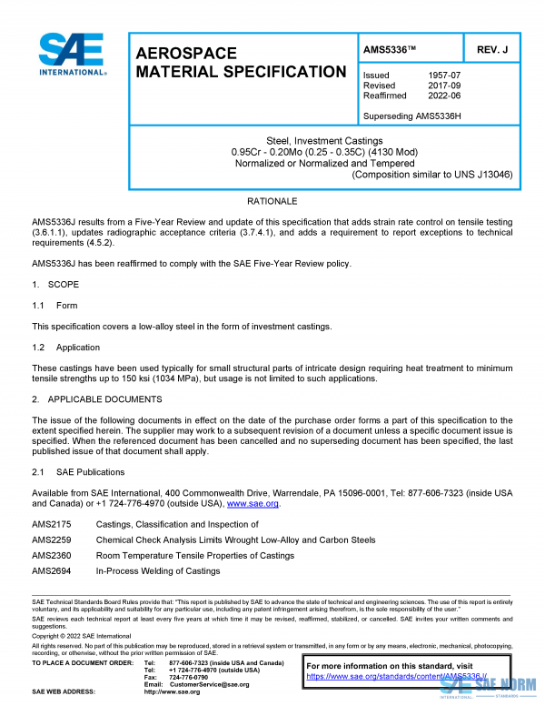 SAE AMS 5336 Series PDF