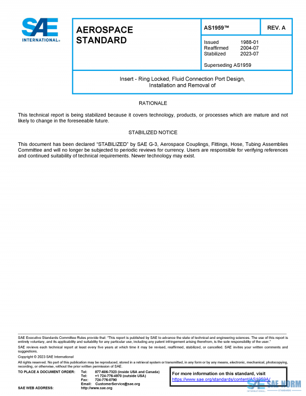 SAE AS 1959 Series PDF