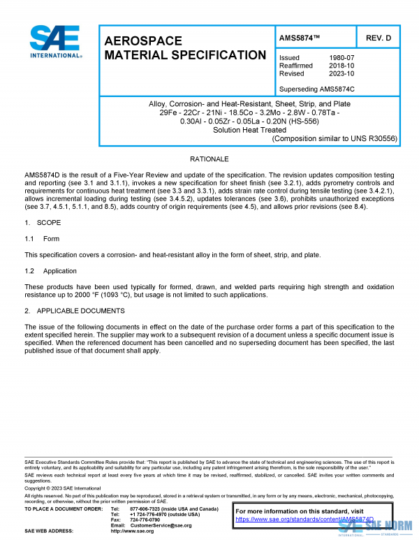 SAE AMS 5874 Series PDF