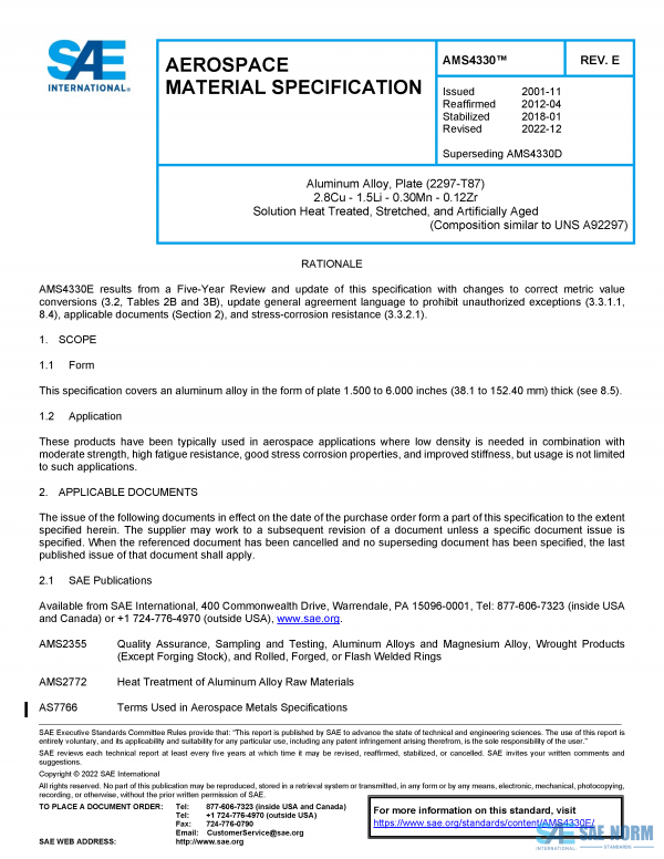SAE AMS 4330 Series PDF