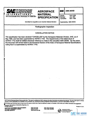 SAE AMS 2635 Series PDF