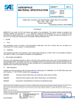 SAE AMS 5537 Series PDF