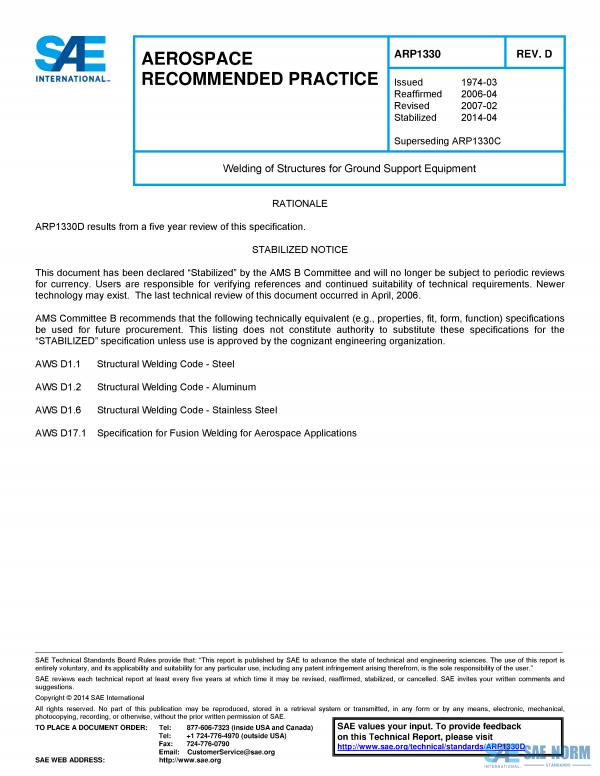 SAE ARP 1330 Series PDF