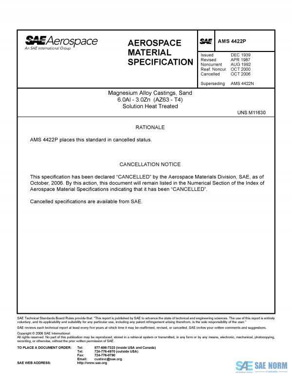 SAE AMS 4422 Series PDF