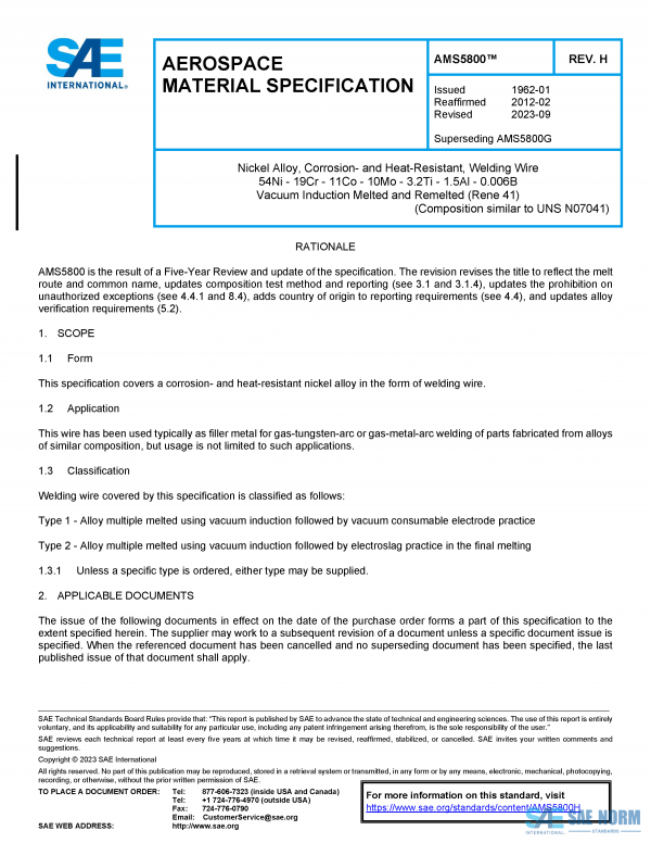 SAE AMS 5800 Series PDF