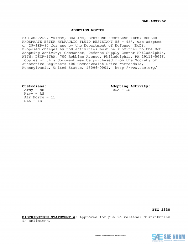 SAE AMS 7262 Series PDF