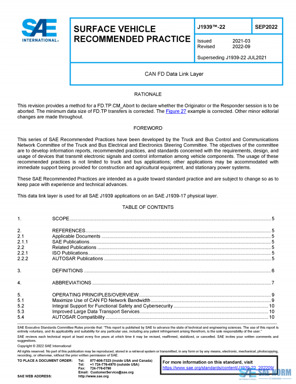SAE J 1939-22 Series PDF