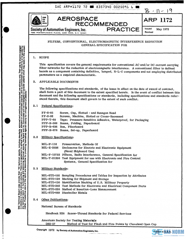 SAE ARP 1172 Series PDF