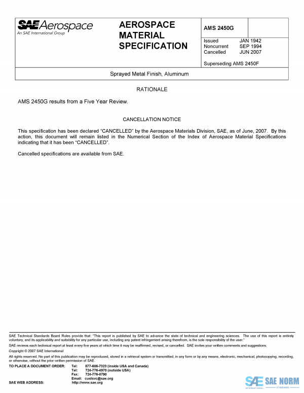 SAE AMS 2450 Series PDF