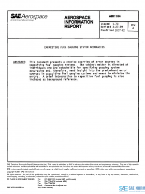 SAE AIR 1184 Series PDF