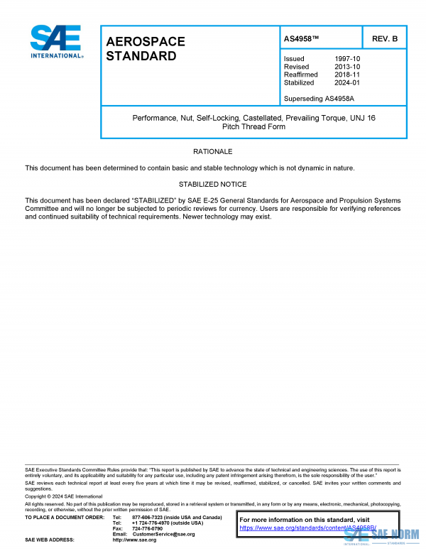 SAE AS 4958 Series PDF