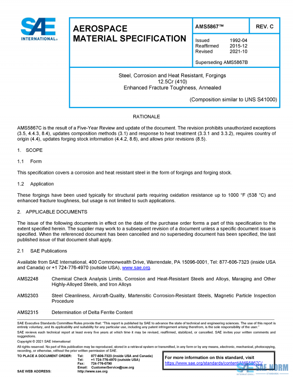SAE AMS 5867 Series PDF