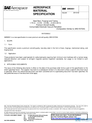 SAE AMS 6551 Series PDF
