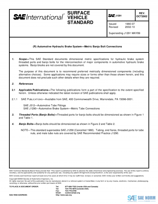 SAE J 1291 Series PDF