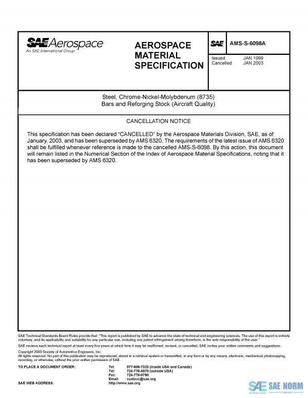 SAE AMSS 6098 Series PDF
