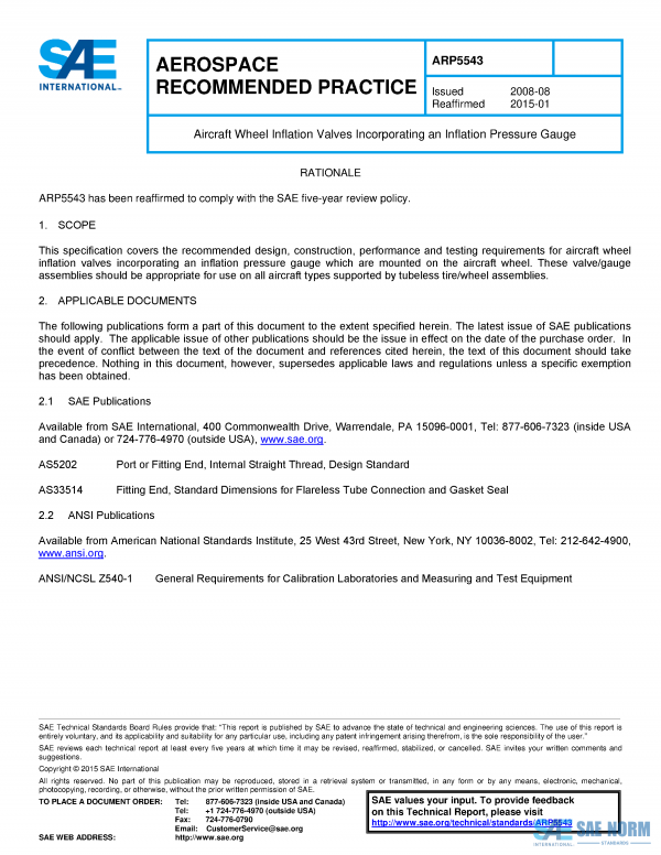 SAE ARP 5543 Series PDF