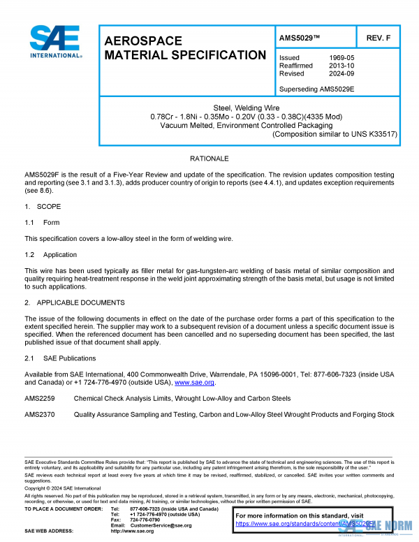SAE AMS 5029 Series PDF