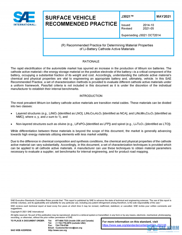 SAE J 3021 Series PDF