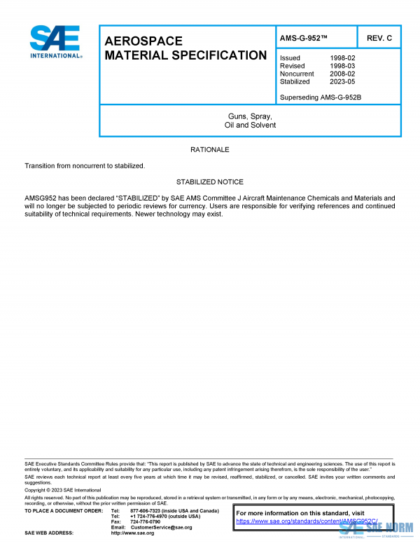 SAE AMSG 952 Series PDF