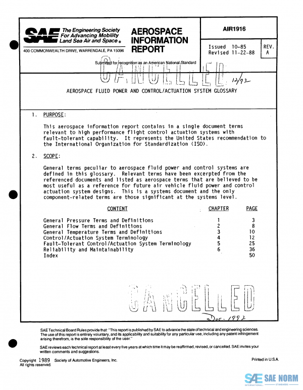 SAE AIR 1916 Series PDF