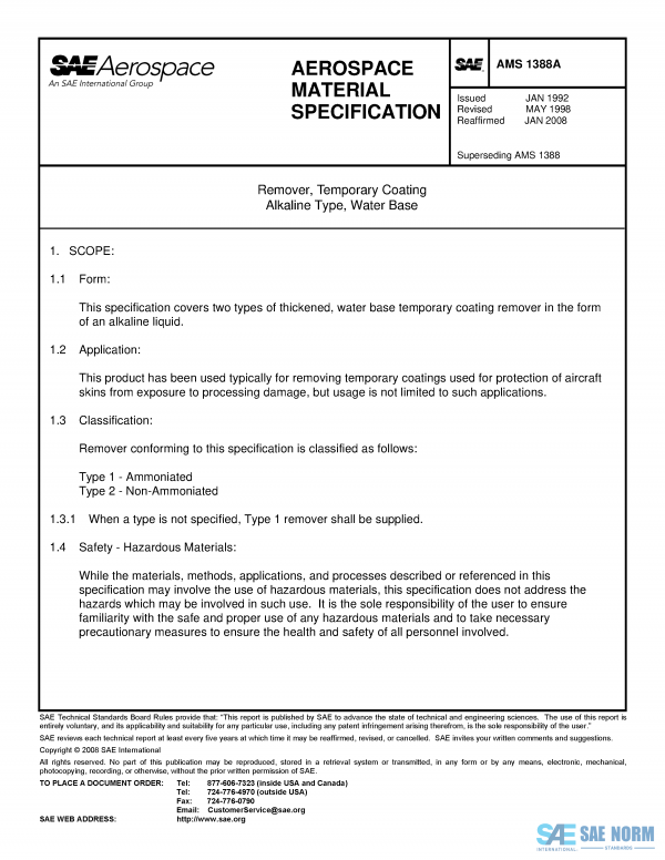 SAE AMS 1388 Series PDF