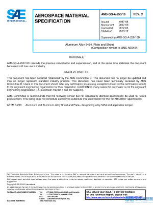 SAE AMSQQA 250/10 Series PDF