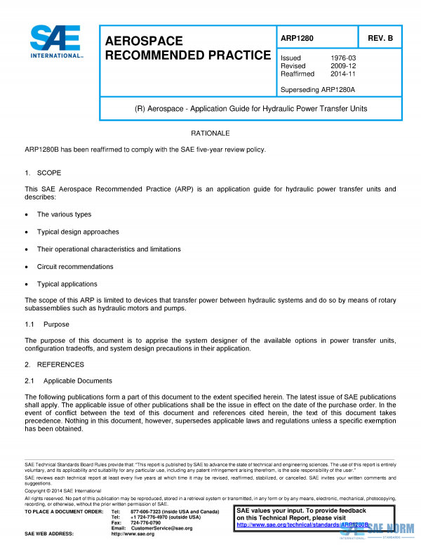 SAE ARP 1280 Series PDF