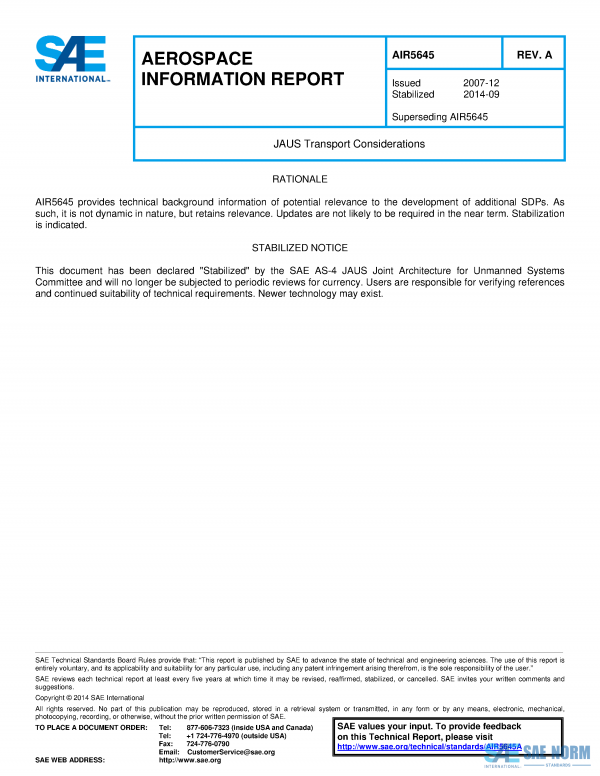 SAE AIR 5645 Series PDF