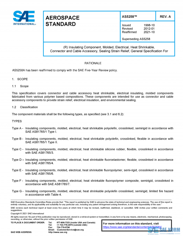 SAE AS 5258 Series PDF
