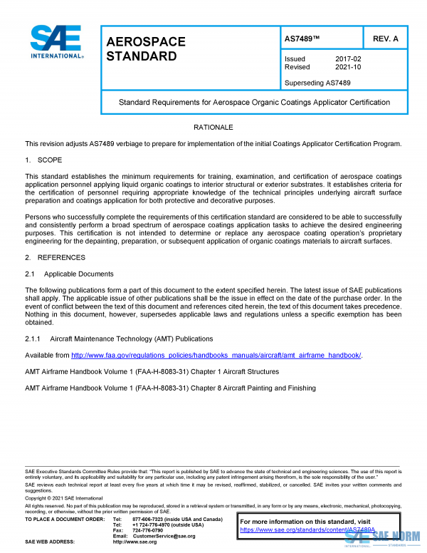 SAE AS 7489 Series PDF