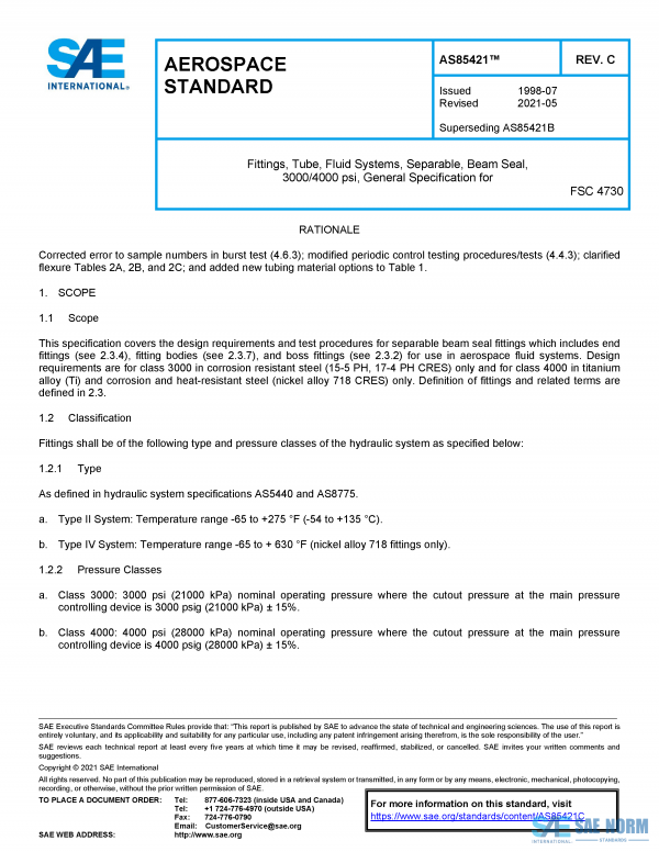 SAE AS 85421 Series PDF