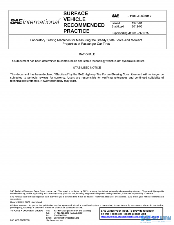 SAE J 1106 Series PDF